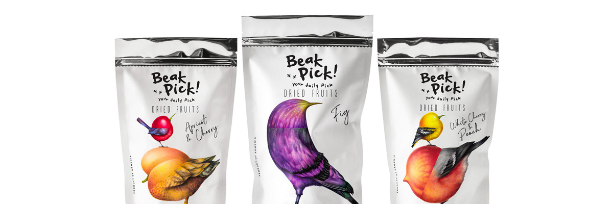 水果制品品牌Beak Pick，食品包裝設(shè)計(jì)